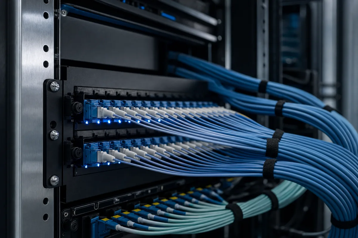 Organized connections inside a network cabinet