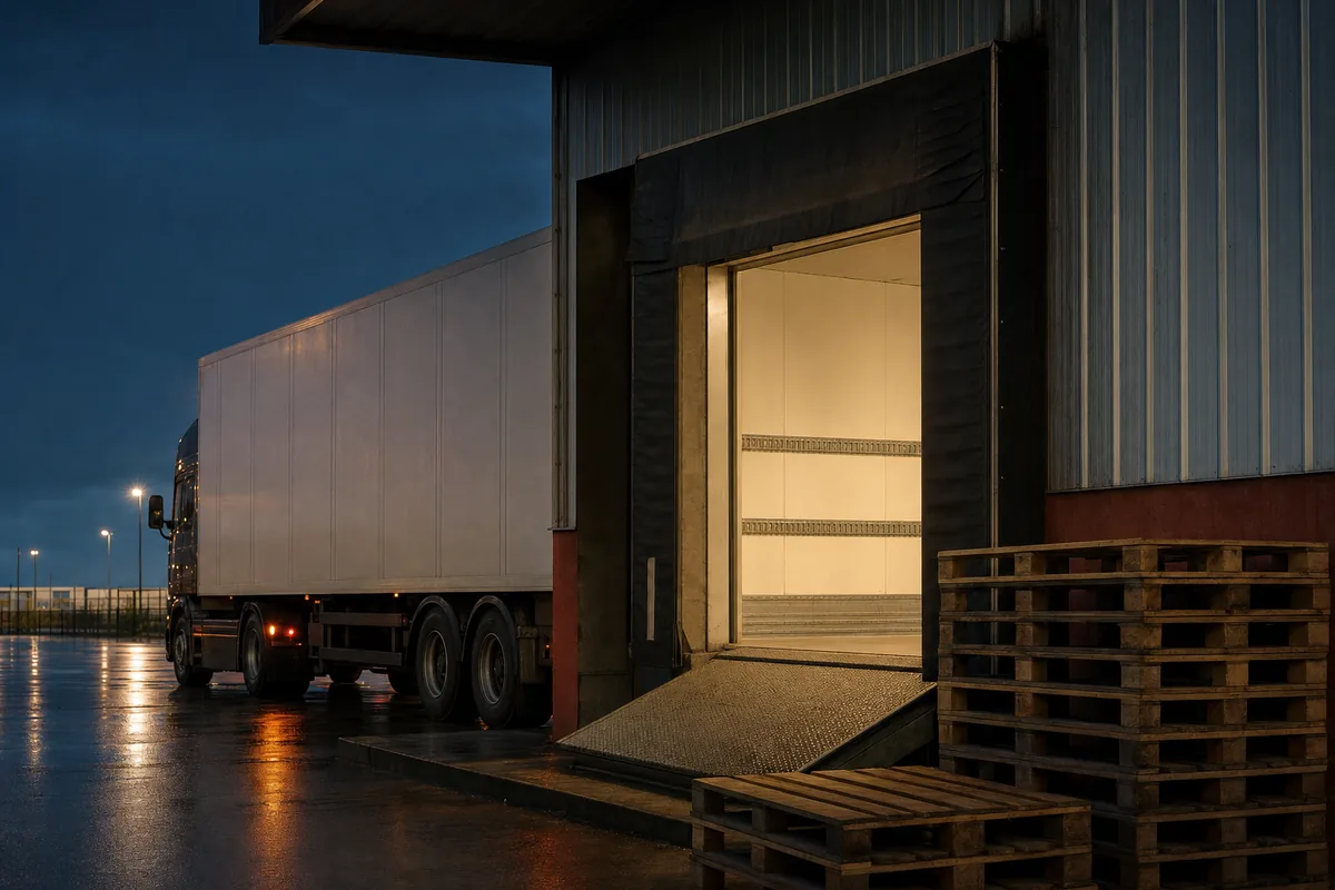 Loading dock and goods handling at a distribution facility
